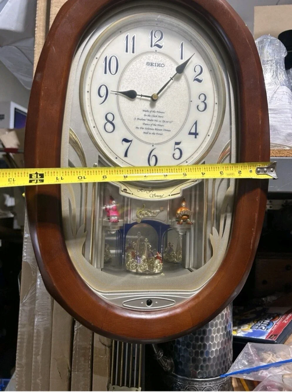 Vintage Seiko Melodies In Motion Wall Clock QXM133BRH Hi-Fi Sound, Tested Works